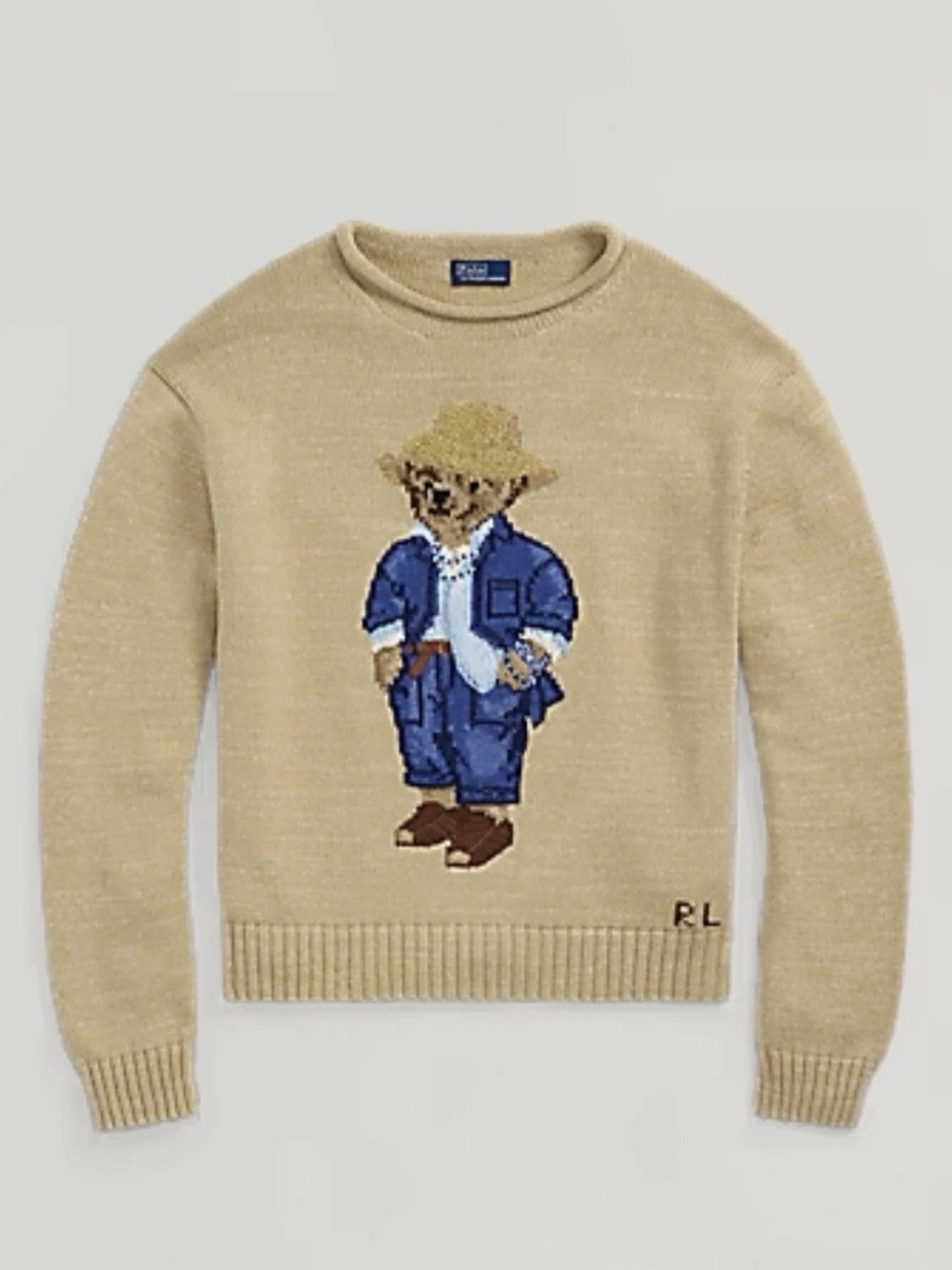 Polo Ralph Lauren Polo Bear Roll-Neck Knit Knitted Sweater
